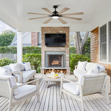 Carregar imagem no visualizador da galeria, 72 Inch Elbe Modern Downrod Mount Ceiling Fan with Light and Remote Control
