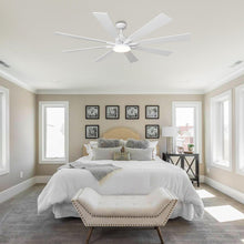Carregar imagem no visualizador da galeria, 72 Inch Elbe Modern Downrod Mount Ceiling Fan with Light and Remote Control
