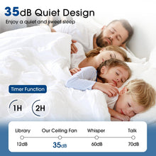 Load image into Gallery viewer, Vaczon 42 Inch DC Motor Modern Downrod Ceiling Fan with LED Light and Remote Control
