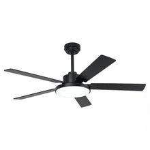 Load image into Gallery viewer, Vaczon 52 Inch 5 Blades DC Motor Modern Downrod Ceiling Fan with LED Light and Remote Control
