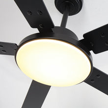 Load image into Gallery viewer, Vaczon 52 Inch 5 Blades DC Motor Modern Downrod Ceiling Fan with LED Light and Remote Control
