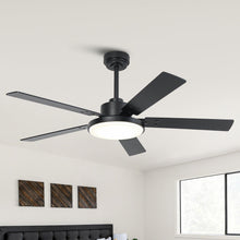 Load image into Gallery viewer, Vaczon 52 Inch 5 Blades DC Motor Modern Downrod Ceiling Fan with LED Light and Remote Control
