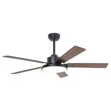 Load image into Gallery viewer, Vaczon 52 Inch 5 Blades DC Motor Modern Downrod Ceiling Fan with LED Light and Remote Control
