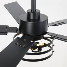 Load image into Gallery viewer, Vaczon 52 Inch DC Motor Industrial Downrod Ceiling Fan with Light and Remote Control
