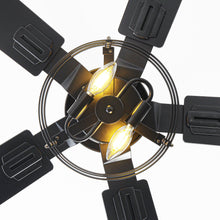 Load image into Gallery viewer, Vaczon 52 Inch DC Motor Industrial Downrod Ceiling Fan with Light and Remote Control
