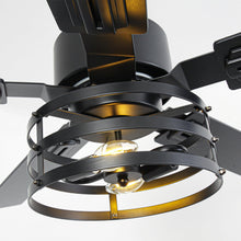 Load image into Gallery viewer, Vaczon 52 Inch DC Motor Industrial Downrod Ceiling Fan with Light and Remote Control
