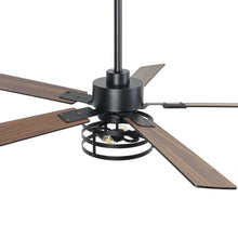 Load image into Gallery viewer, Vaczon 52 Inch DC Motor Industrial Downrod Ceiling Fan with Light and Remote Control
