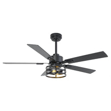 Load image into Gallery viewer, Vaczon 52 Inch DC Motor Industrial Downrod Ceiling Fan with Light and Remote Control

