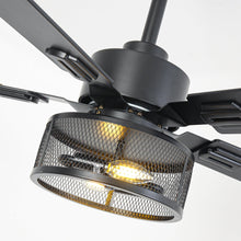 Load image into Gallery viewer, Vaczon 42 Inch DC Motor Industrial Downrod Ceiling Fan with Light and Remote Control
