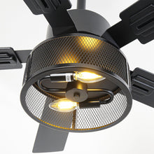 Load image into Gallery viewer, Vaczon 42 Inch DC Motor Industrial Downrod Ceiling Fan with Light and Remote Control
