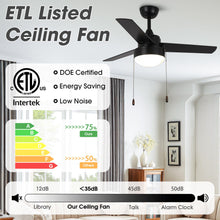 Load image into Gallery viewer, 42&quot; Vaczon 3 Blades Traditional Ceiling Fan with Pull Chain
