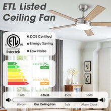 Load image into Gallery viewer, Vaczon 48&quot; 5 Blades Industrial DC Motor Ceiling Fan with LED Lighting and Remote Control
