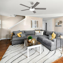 Load image into Gallery viewer, Vaczon 48&quot; 5 Blades Industrial DC Motor Ceiling Fan with LED Lighting and Remote Control
