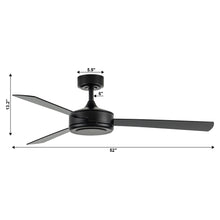 Cargar imagen en el visor de la galería, Vaczon 52&quot; 3 Blades Ceiling Fan with Remote Control
