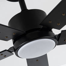 Cargar imagen en el visor de la galería, Vaczon 56&quot; Black DC Motor Ceiling Fan with LED Lighting and Remote Control
