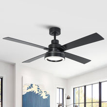 Load image into Gallery viewer, Vaczon 52 Inch 4 Blades DC Motor Modern Downrod Ceiling Fan with LED Light and Remote Control
