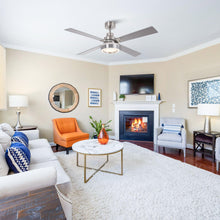 Load image into Gallery viewer, Vaczon 52&quot; Down Mount Ceiling Fan with LED Light and Remote Control
