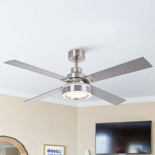 Cargar imagen en el visor de la galería, Vaczon 52&quot; Down Mount Ceiling Fan with LED Light and Remote Control
