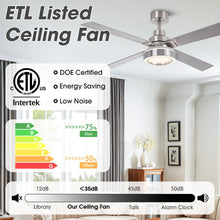 Load image into Gallery viewer, Vaczon 52&quot; Down Mount Ceiling Fan with LED Light and Remote Control
