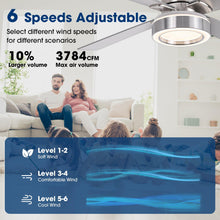 Load image into Gallery viewer, Vaczon 52&quot; Down Mount Ceiling Fan with LED Light and Remote Control
