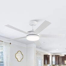 Cargar imagen en el visor de la galería, Vaczon 48&quot; 5 Blades Industrial DC Motor Ceiling Fan with LED Lighting and Remote Control
