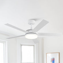 Load image into Gallery viewer, Vaczon 48&quot; 5 Blades Industrial DC Motor Ceiling Fan with LED Lighting and Remote Control

