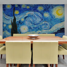 Cargar imagen en el visor de la galería, Vincent Van Gogh&#39;s The Starry Night Painting Wallpaper Mural.  #6742
