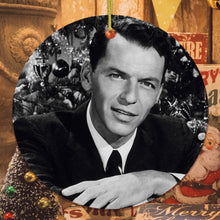 Carregar imagem no visualizador da galeria, Vintage Frank Sinatra Christmas Ornament, Black and White Classic
