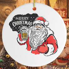 Load image into Gallery viewer, Vintage Santa Claus with Beer Christmas Ornament
