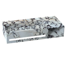 Load image into Gallery viewer, Calacatta Viola Marble Wall-mount Bathroom Sink Hidden Drain with Towel Holder and Shelf
