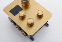 Cargar imagen en el visor de la galería, Brushed Gold Wall-Mounted 3-Way Thermostatic Shower System with Body Jets

