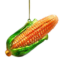 Cargar imagen en el visor de la galería, Charming Corn Glass Christmas Ornament, Farmer Style Tree Decor
