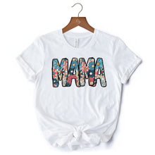 Carregar imagem no visualizador da galeria, Daisy Floral Mama T-Shirt, Colorful Retro White Tee for Stylish and Cheerful Women
