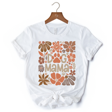 Load image into Gallery viewer, Dog Mama Boho Floral T-Shirt, White and Black Tee for Proud and Stylish Pet Lovers
