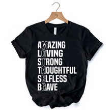 Load image into Gallery viewer, Inspirational Mom T-Shirt, Definition Black Tee for Brave and Thoughtful Mothers

