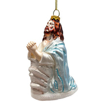 Carregar imagem no visualizador da galeria, Praying Jesus Handcrafted Glass Christmas Ornament, Religious Christian Tree Decoration
