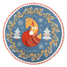 Load image into Gallery viewer, Scandinavian Folk Fox Christmas Tree Skirt
