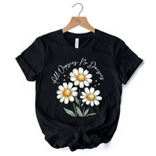 Load image into Gallery viewer, All Oopsies No Daisies T-Shirt, Funny Floral Natural and Black Tee for Quirky and Cottage Vibes
