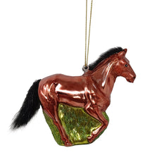 Carregar imagem no visualizador da galeria, American Quarter Horse Glass Christmas Ornament, Equestrian Gift
