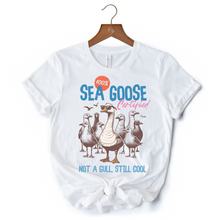 Load image into Gallery viewer, Cool Summer Sea Goose Certified T-Shirt, Funny Retro White and Natural Tee for Beach Lovers
