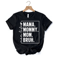 Carregar imagem no visualizador da galeria, Funny Mom&#39;s Life T-Shirt, Black Minimalist Mama Tee for Stylish Mothers
