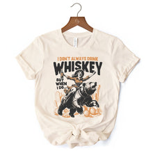 Carregar imagem no visualizador da galeria, Alcohol Humor Retro T-Shirt, Funny Whiskey White and Natural Western Tee for Country Girl
