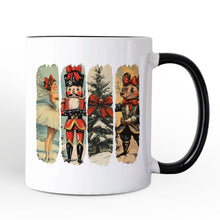 Carregar imagem no visualizador da galeria, Ballet and Nutcracker Christmas Personalized Mug, Coquette Bow and Mouse Vintage Holiday Gift with Custom Name
