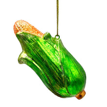Cargar imagen en el visor de la galería, Charming Corn Glass Christmas Ornament, Farmer Style Tree Decor

