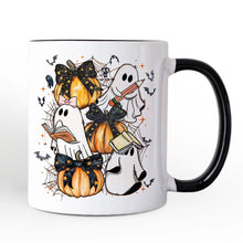 Cargar imagen en el visor de la galería, Cute Ghost Teacher Halloween Personalized Mug, Retro Boo Spooky School Gift with Custom Name
