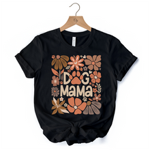 Load image into Gallery viewer, Dog Mama Boho Floral T-Shirt, White and Black Tee for Proud and Stylish Pet Lovers
