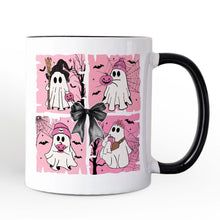 Carregar imagem no visualizador da galeria, Pink Halloween Ghost Personalized Mug, Coquette Spooky Season Gift with Custom Name for Girly Aesthetic
