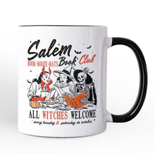 Carregar imagem no visualizador da galeria, Salem Book Club Witches Personalized Mug, Spooky Halloween Reading Girl Gift with Custom Name
