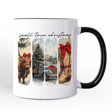 Carregar imagem no visualizador da galeria, Small Town Christmas Personalized Mug, Highland Cow Rustic Western Cowgirl Holiday Gift with Custom Name

