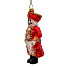 Load image into Gallery viewer, Spooky Pirate of the High Seas Glass Ornament, Creepy Halloween Tree Decoration
